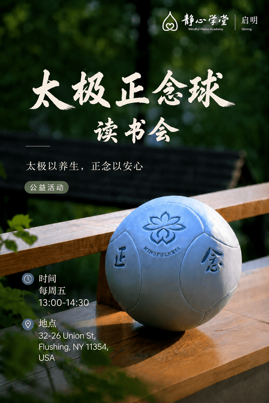 太极正念球读书会 Tai Chi Mindfulness Ball Book Club